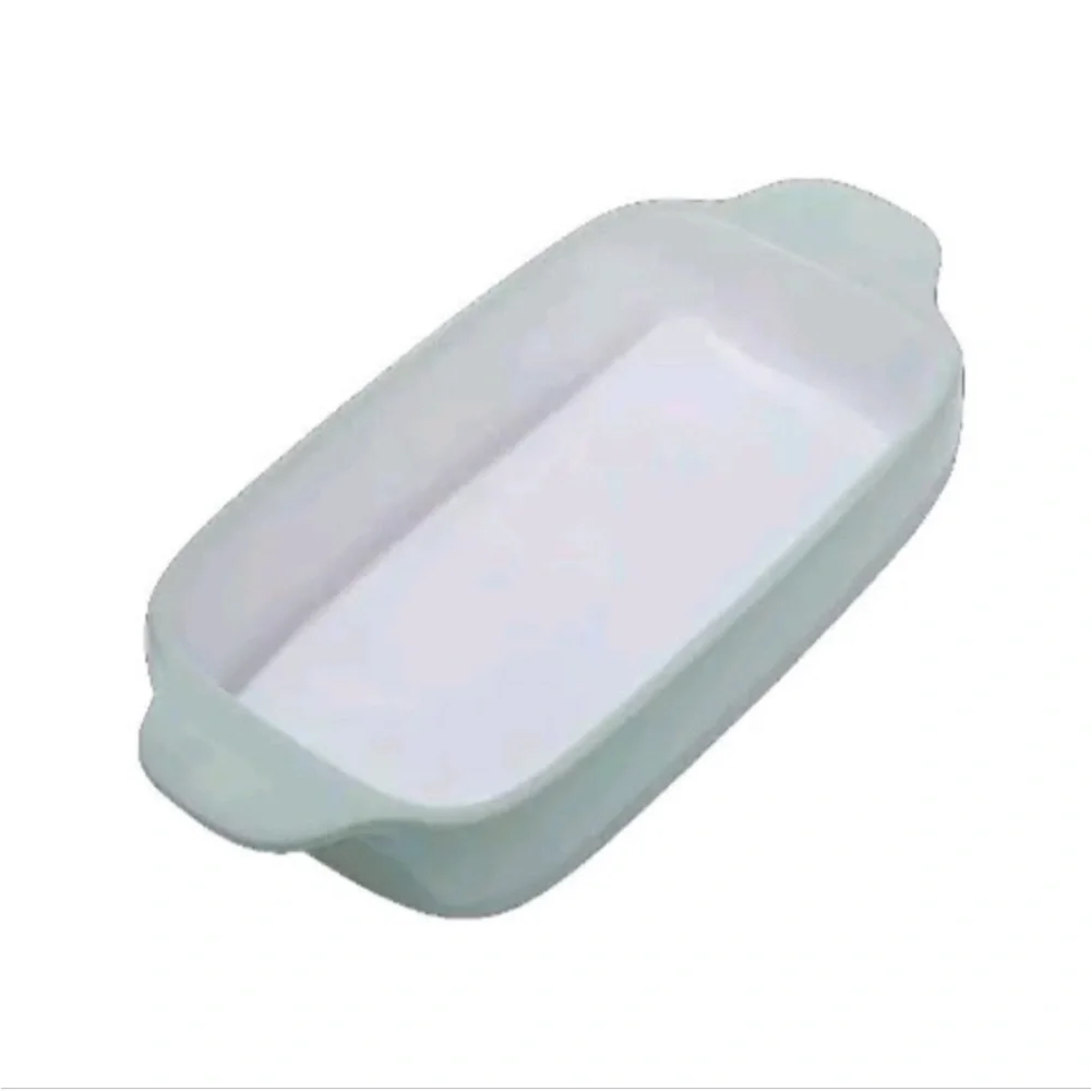 KitchenAid Loaf Pan Bread Baking Rectangular  Stoneware Side Handles Pistachio